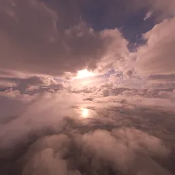 Dramatic Aerial Cloudscape  Sunset