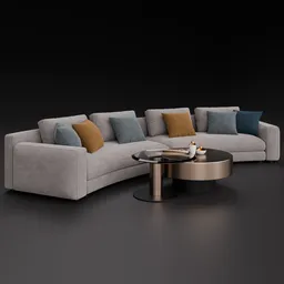 Modern Elegant Sofa Venise Curved