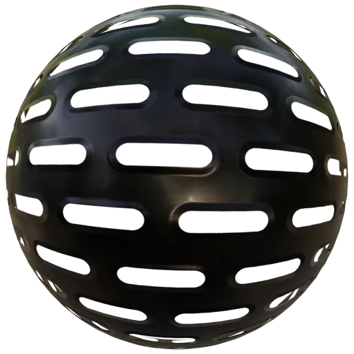 Perforated Matte Black Industrial Steel