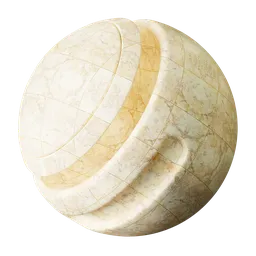 High-resolution PBR honey-colored ceramic texture for Blender 3D and other rendering software.