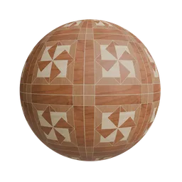 Central star wood floor panel