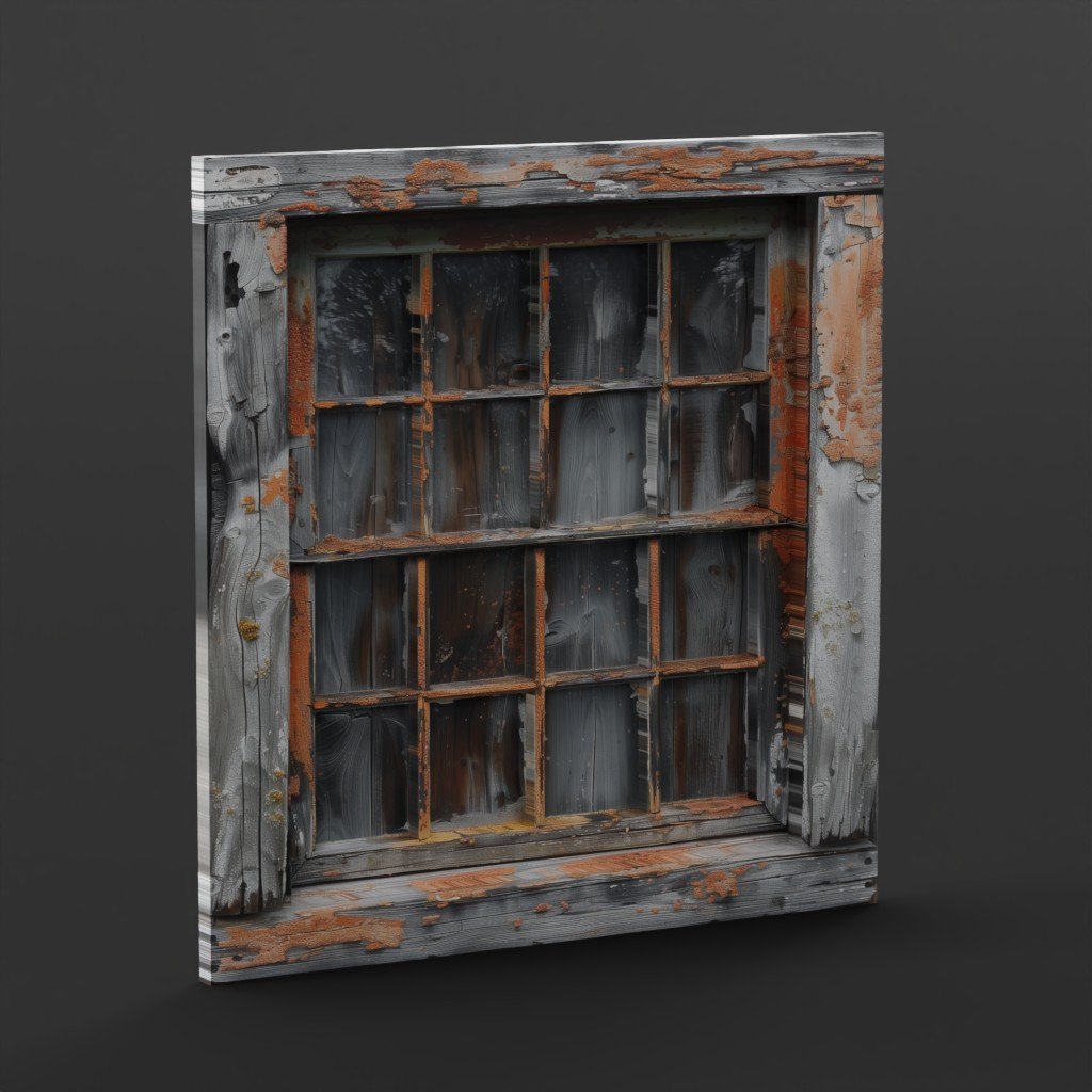 Old window - T - 105 | Windows models | BlenderKit