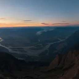 Dramatic Sunset Aerial Landscape HDR
