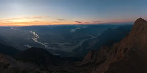 Dramatic Sunset Aerial Landscape HDR