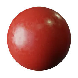 Red scratched procedural plastic