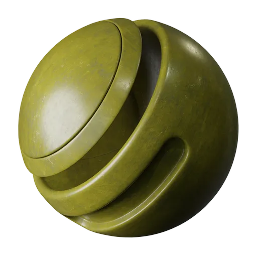 Painted yellow old metal