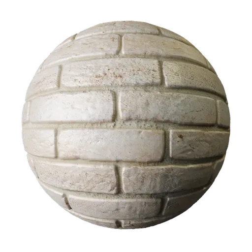 2K PBR pale brick texture with realistic displacement for 3D modeling in Blender, high-quality tiling effect, Bricks 39.2
