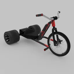 Drift Trike Bike Low Poly