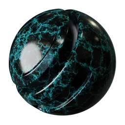 Black veined marble procedural