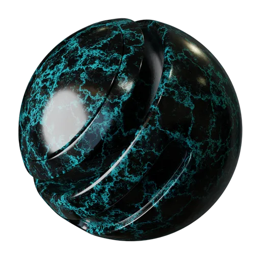 Black veined marble procedural