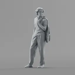 Lowpoly Male Standing