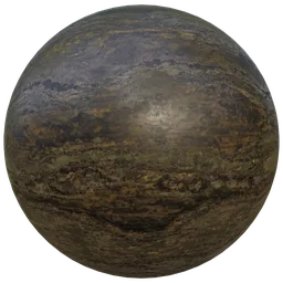 Seamless 2K PBR texture of Dark Travertine Marble for realistic 3D rendering in Blender.