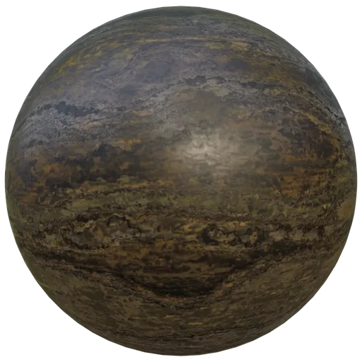 Seamless 2K PBR texture of Dark Travertine Marble for realistic 3D rendering in Blender.