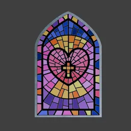 Church glass window style 8