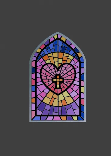 Church glass window style 8