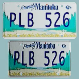 Manitoba Licence plate PL
