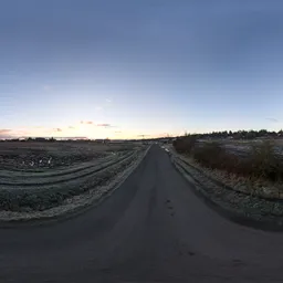 Road by Farms Sunrise Sky