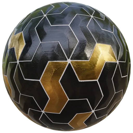 Plastic Tiles Gold and Black