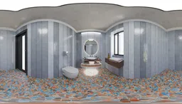 Modern Terrazzo Bathroom Interior