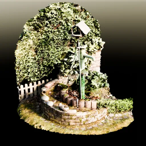 Garden Corner With Bird House | Photo Scan