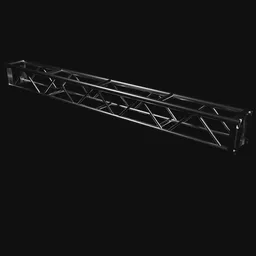 3D model of a metallic truss for industrial design, compatible with Blender, showcasing structural details.