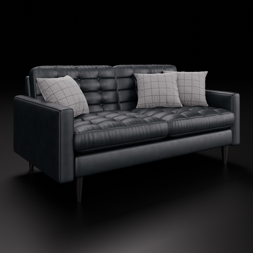 Loveseat Naples 100 Leather Sofas models BlenderKit