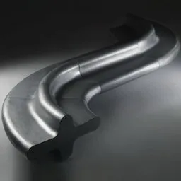 Liquirizi Sculpted Metal Modular Bench