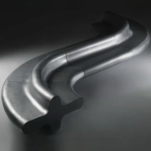Liquirizi Sculpted Metal Modular Bench