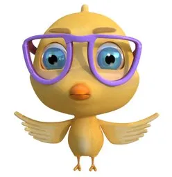 Chicken cute-glasses