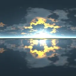 Golden Sunset Ocean Reflection