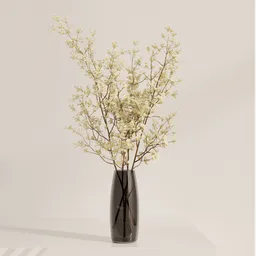 White Spring Blossom Vase