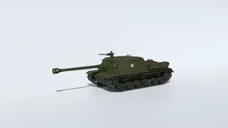 Low Poly ISU 122S Tank