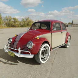 "Hyperrealistic 1965 VW Beetle 3D model with interior, engine, suspension, and detailed tires. Perfect for Blender 3D enthusiasts, this vintage historic vehicle renders in Unreal Engine 5 at 8K resolution with restored colors. Inspired by Morris Kestelman and brought to life by Ben Enwonwu, Ernő Bánk, and Abraham Begeyn."