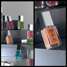 Nail paint decorations mockup