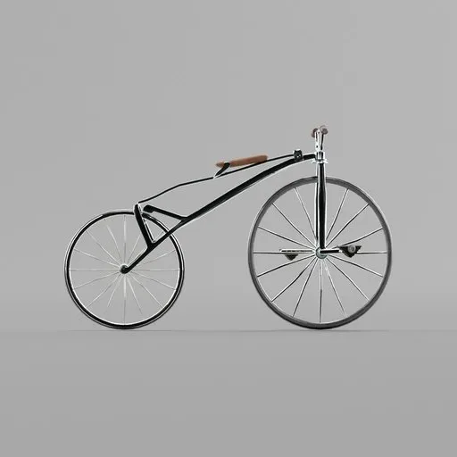 Detailed vintage bicycle 3D model created with Blender, showcasing high-quality mesh, textures, and realistic rendering.