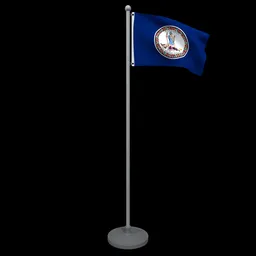 Animated Flag of Virginia State