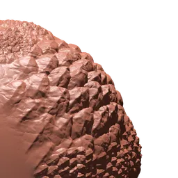 Blender 3D sculpting brush creating detailed dragon skin texture on 3D model surface.