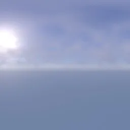 Foggy clear blue sky