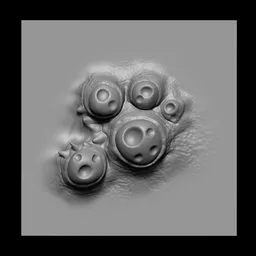 Blender 3D NS Alien Eggs sculpting brush for organic horror creature modeling effects.