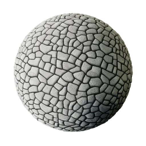 Photorealistic PBR Road Rocks texture for 3D materials, ideal for realistic digital environments and terrains.