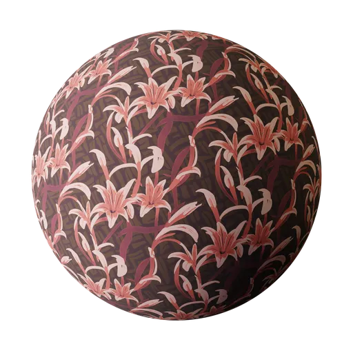 Versatile PBR floral wallpaper texture for Blender 3D, easily customizable for color matching and adaptable as wrapping paper.