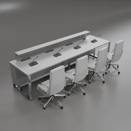 Lectern furniture set with microphones