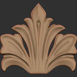 Detailed ornamental 3D sculpting brush imprint for creating intricate designs on Blender models, ideal for war equipment surfaces.