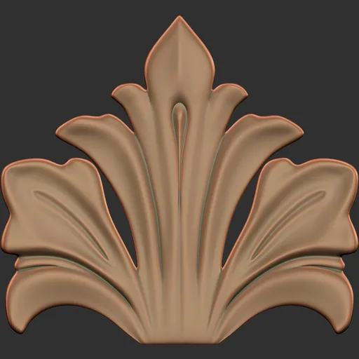 Detailed ornamental 3D sculpting brush imprint for creating intricate designs on Blender models, ideal for war equipment surfaces.