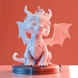 Little dragon cartoon style