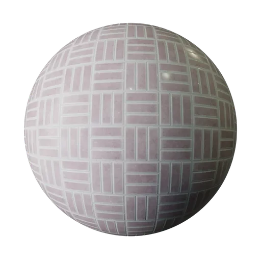 Glossy Tile Pink 100mm Grid