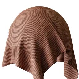 Brown Pleated Fabric