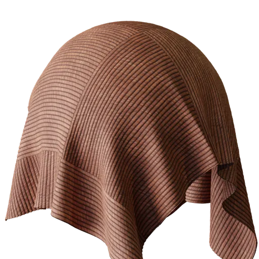 Brown Pleated Fabric