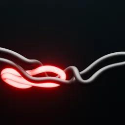 Glowing Red Wire Animation by geo nodes