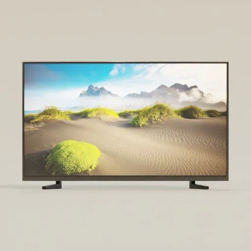 Detailed 3D model of a modern Sony 55-inch smart TV display, ideal for Blender rendering projects.